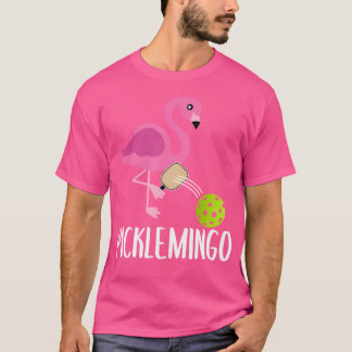 Pickleball Player Paddleball Lover Picklemingo Pin T-Shirt