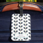Pickleball Player Personalised Name Luggage Tag<br><div class="desc">This luggage tag featuring a vibrant pickleball pattern featuring striped paddles is a modern and fun way to make a statement. Ideal gift for pickleball players,  coaches and fans. Text is customisable. Part of a collection from Parcel Studios.</div>