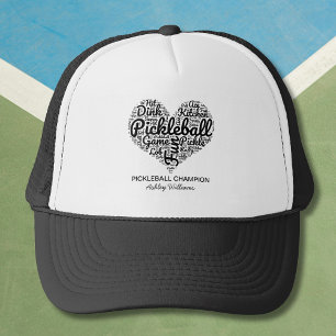 Pickleball Player Personalised Name Text Word Art Trucker Hat