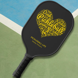 Pickleball Player Personalised Name Word Art Paddle