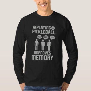 Pickleball Player Playing Pickleball Improves Memo T-Shirt