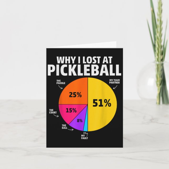 Pickleball Player Quote Funny Pickleball Lover Gra Card (Front)
