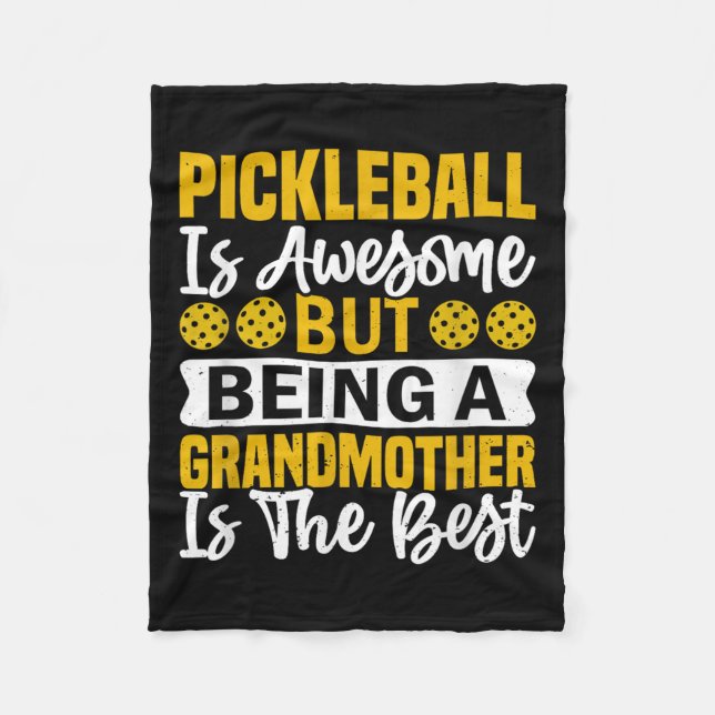 Pickleball Player Quote Funny Pickleball Lover Gra Fleece Blanket (Front)