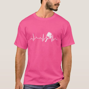 Pickleball-Player Rackets Pickleball Heartbeat Pic T-Shirt