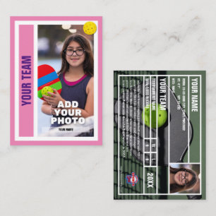 Pickleball Player Trading Card - Pink