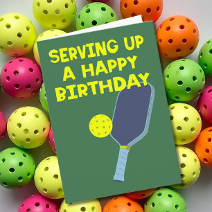 Pickleball Players Custom Message Birthday Card