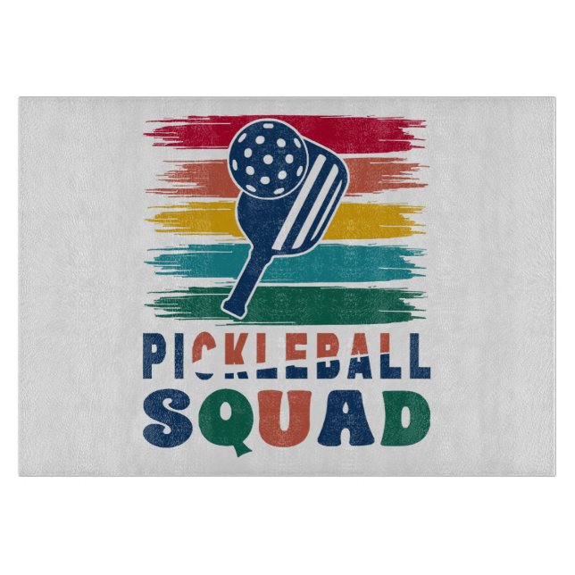 Pickleball Players Gift Idea Cutting Board (Front)