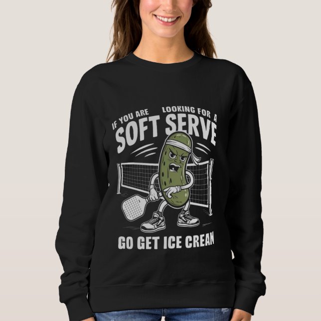 Pickleball Players Paddleball Coach Funny Pickle C Sweatshirt (Front)