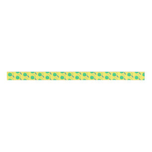 Pickleball Power Colourful Paddle Match Point Ribb Grosgrain Ribbon