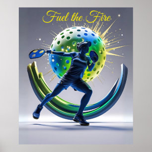 Pickleball Power Smash – Energy in Motion Poster
