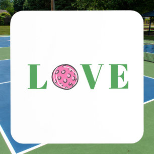 Pickleball Preppy Love Beverage Coaster