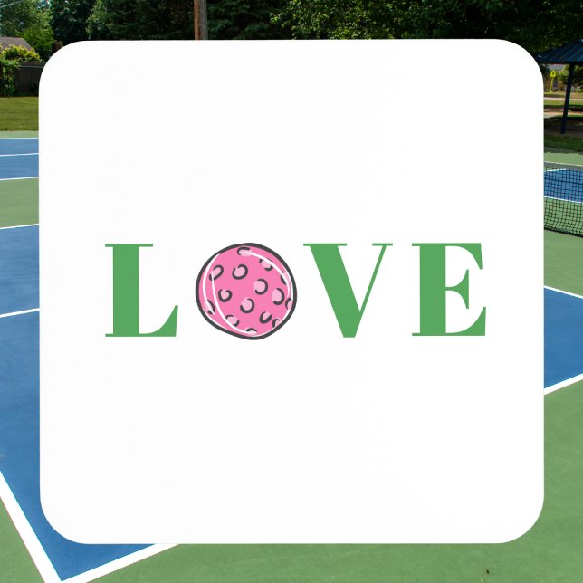 Pickleball Preppy Love Beverage Coaster (Creator Uploaded)