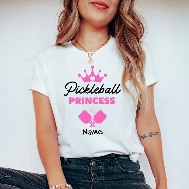 Pickleball Princess Pink Personalised T-Shirt (Creator Uploaded)