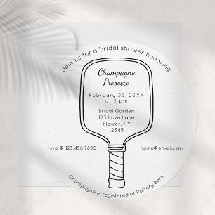 Pickleball & Prosecco Bridal Shower Invitation