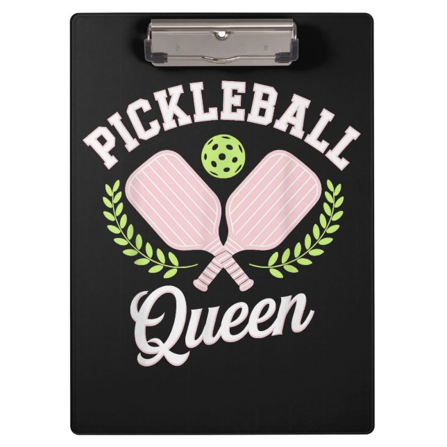 Pickleball Queen Funny Pickleball Player Clipboard (Front)