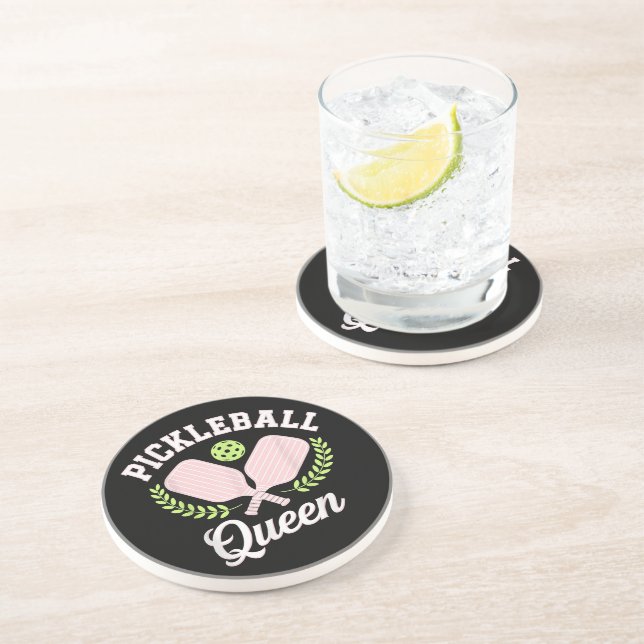 Pickleball Queen Funny Pickleball Player Coaster (Side)