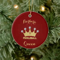 Pickleball Queen Glam Glitz Monogram Name 