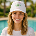 Pickleball Queen Logo Monogram Custom Name Trucker Hat<br><div class="desc">Pickleball Queen Logo Monogram Custom Name Trucker Hat</div>