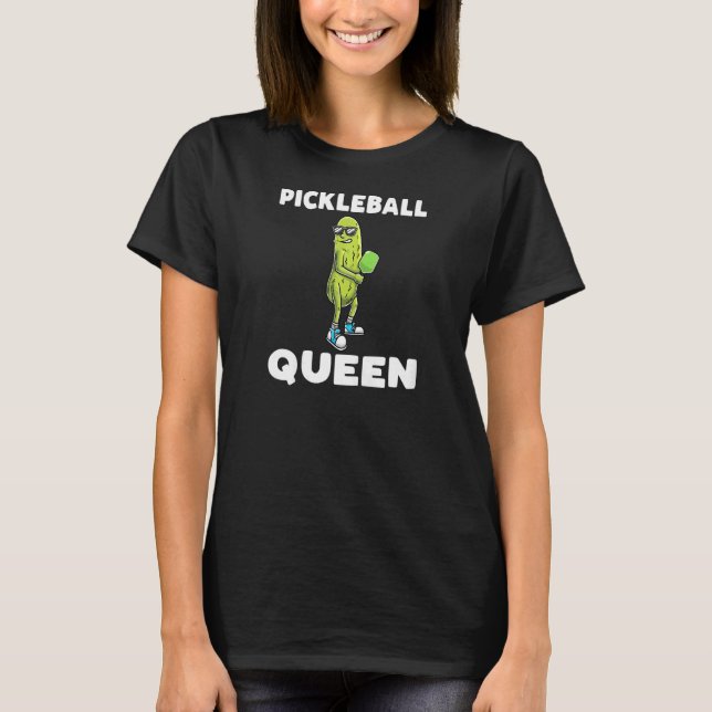 Pickleball Queen Player Pickle Premium T-Shirt (Front)