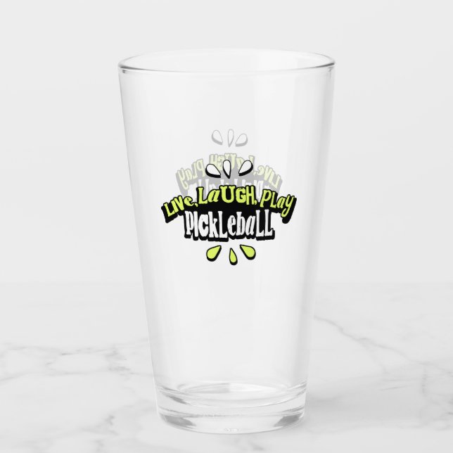 Pickleball Quote Glass (Front)
