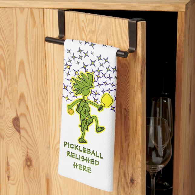 Pickleball Relished Here  Kitchen Towels (Thirds Fold)