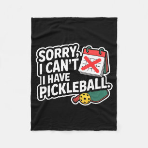 Pickleball retired dink grandpa funny sport gift fleece blanket