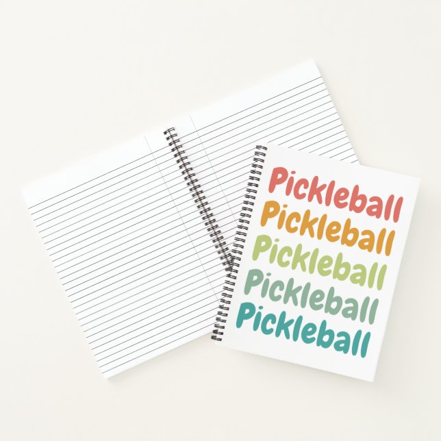 Pickleball Retro Pickleball Player  Notebook (Inside)