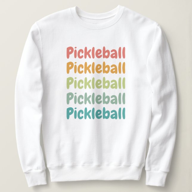 Pickleball Retro Pickleball Player  Sweatshirt (Design Front)