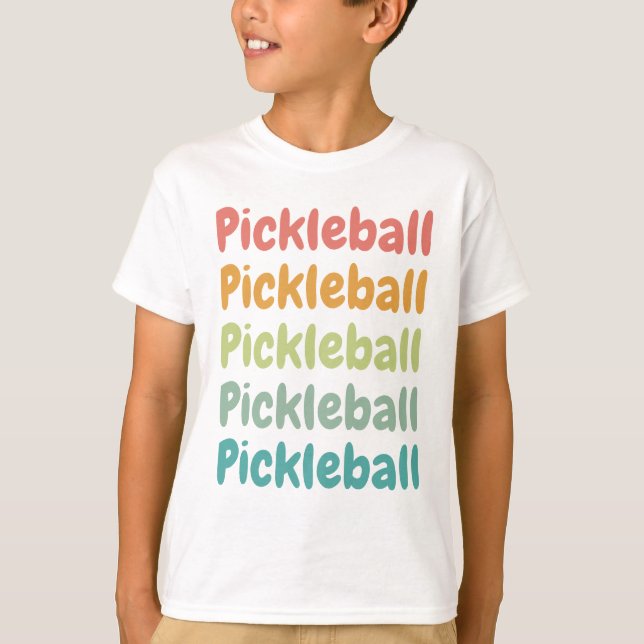 Pickleball Retro Pickleball Player  T-Shirt (Front)