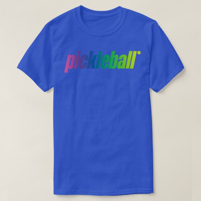 Pickleball Retro Rainbow Fade T-Shirt (Design Front)