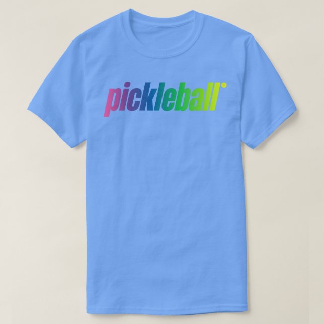 Pickleball Retro Rainbow Fade T-Shirt (Design Front)