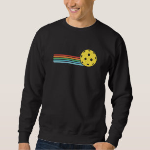 Pickleball Retro Sunset Sport Game Pickle Ball Fan Sweatshirt
