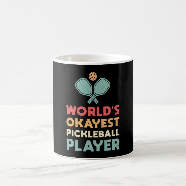 Pickleball Retro World's Okayest Pickleball Player Coffee Mug (Center)