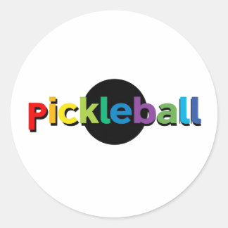 Pickleball round stickers
