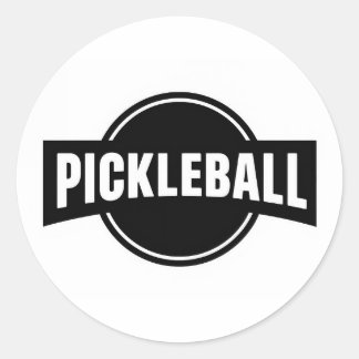 Pickleball round stickers