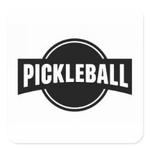 Pickleball round stickers