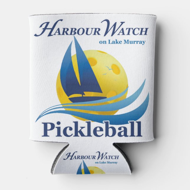 Pickleball &  Sailboat Combo Tee - Personalise it Can Cooler (Front)