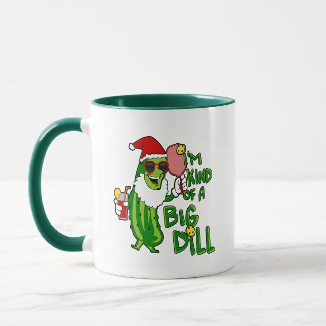 Pickleball Santa Big Dill Mug (Left)