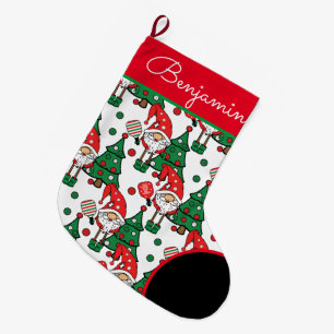 Pickleball🎅 Santa Large  Christmas Stocking