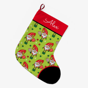 Pickleball🎅 Santa Large  Christmas Stocking