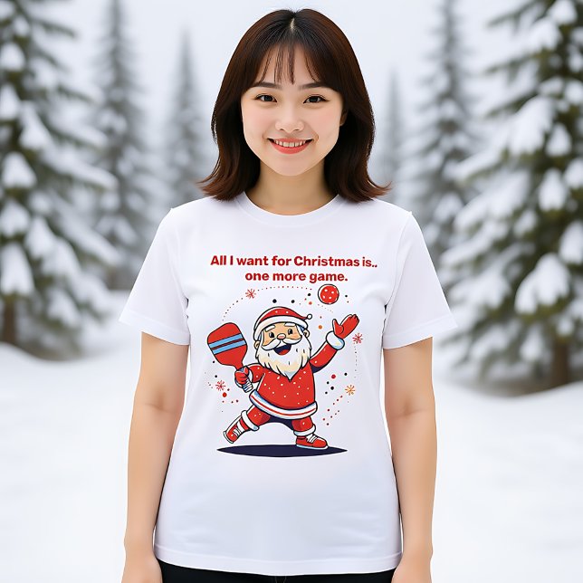 Pickleball🎅 Santa one more game Tri-Blend Shirt (Pickleball🎅 Santa one more game Tri-Blend Shirt)
