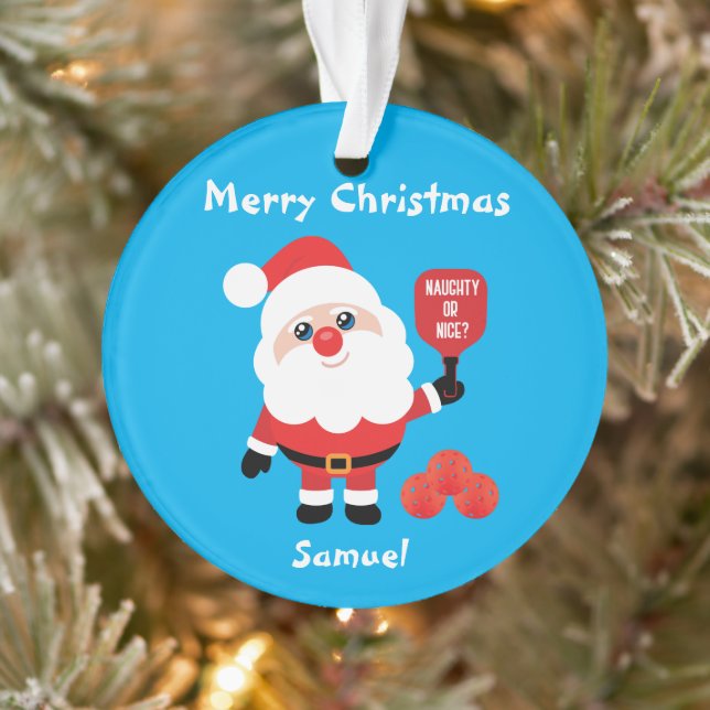 Pickleball🎅 Santa  Ornament (Tree)