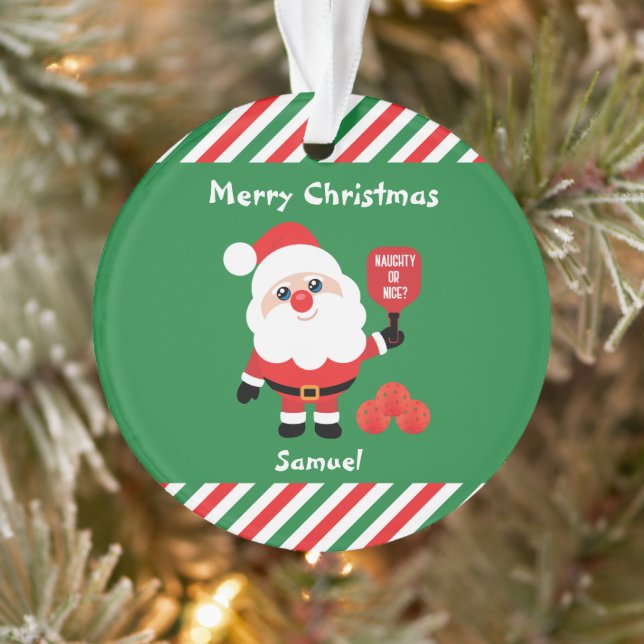 Pickleball🎅 Santa  Ornament (Tree)