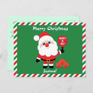 Pickleball🎅 Santa Postcard