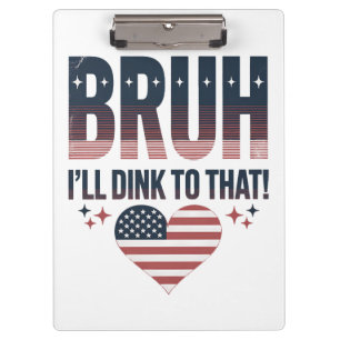 Pickleball Saying Bruh Pickleball Player Clipboard