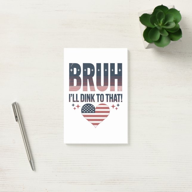 Pickleball Saying Bruh Pickleball Player Post-it Notes (Office)