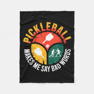Pickleball saying funny humour for tournament fleece blanket