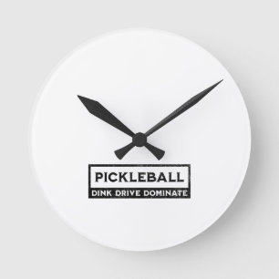 Pickleball Saying Vintage Round Clock