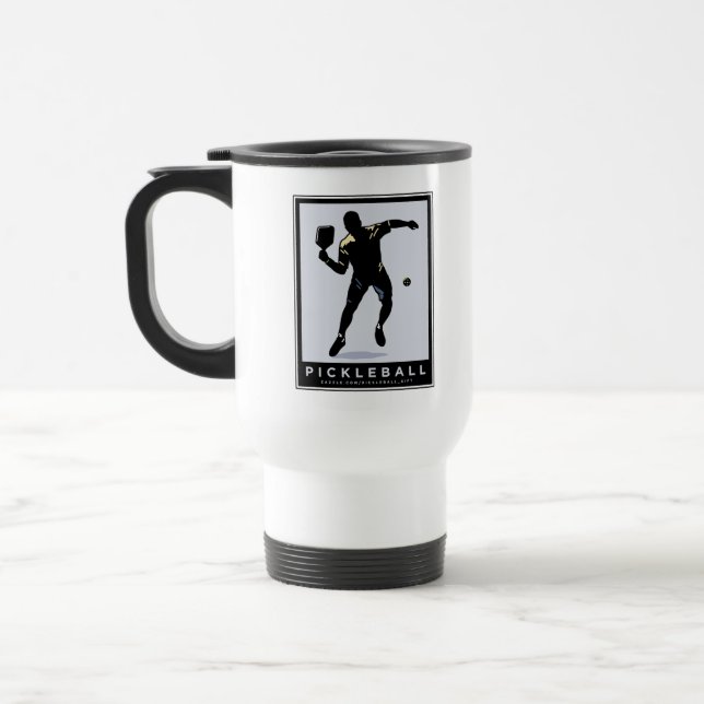 PICKLEBALL SILHOUETTE CLASSIC TRAVEL MUG (Left)