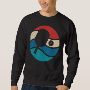Pickleball Silhouette Retro Vintage Sweatshirt